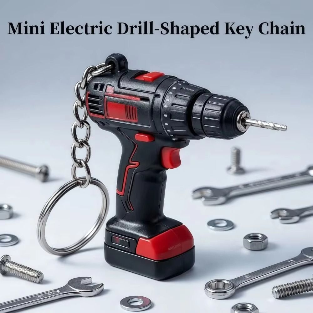 Power Tools Yellow - Lifelike Electric Drill Key Chain PVC