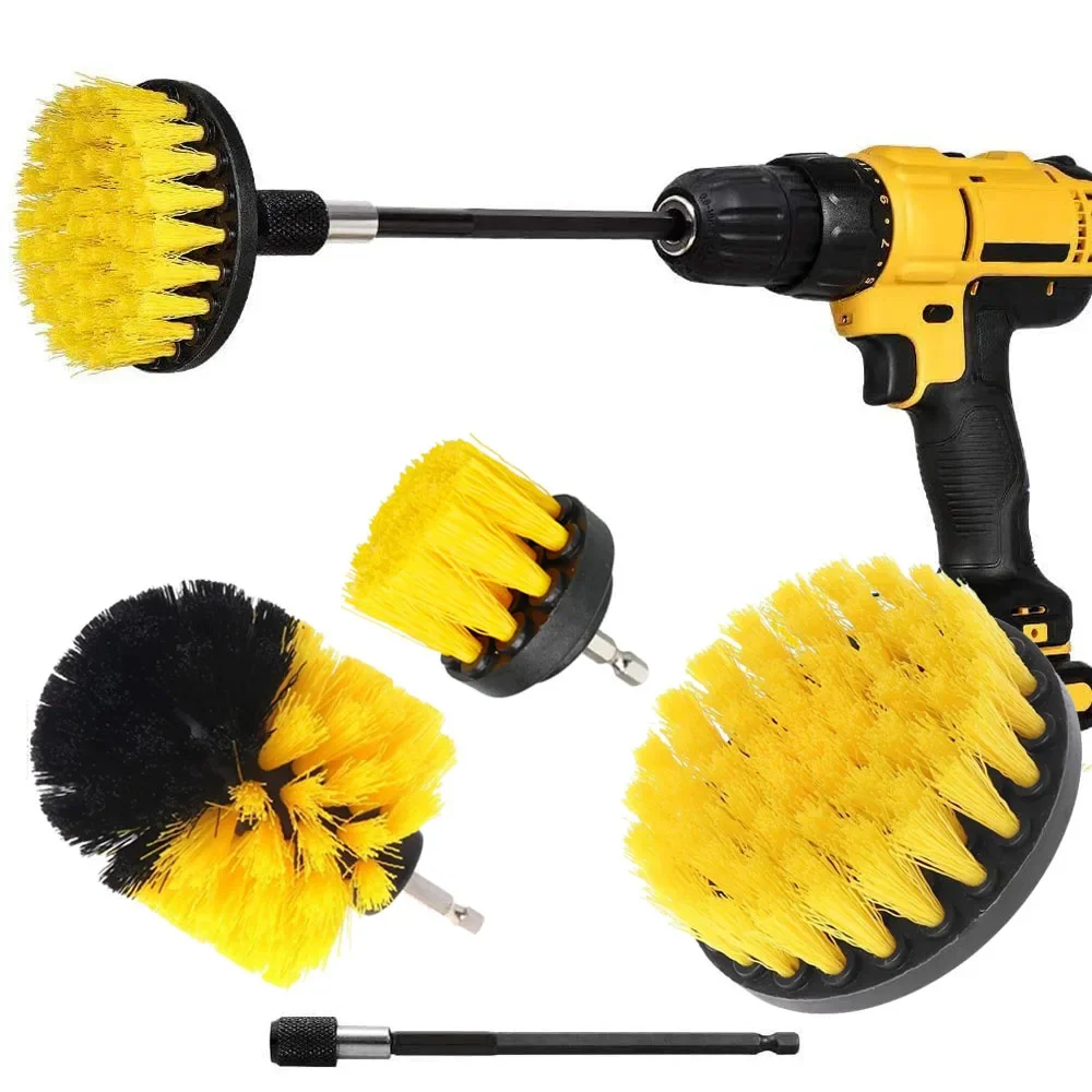 Power Tools For Windows - Drill Brush Attachment Set Power Scrubber