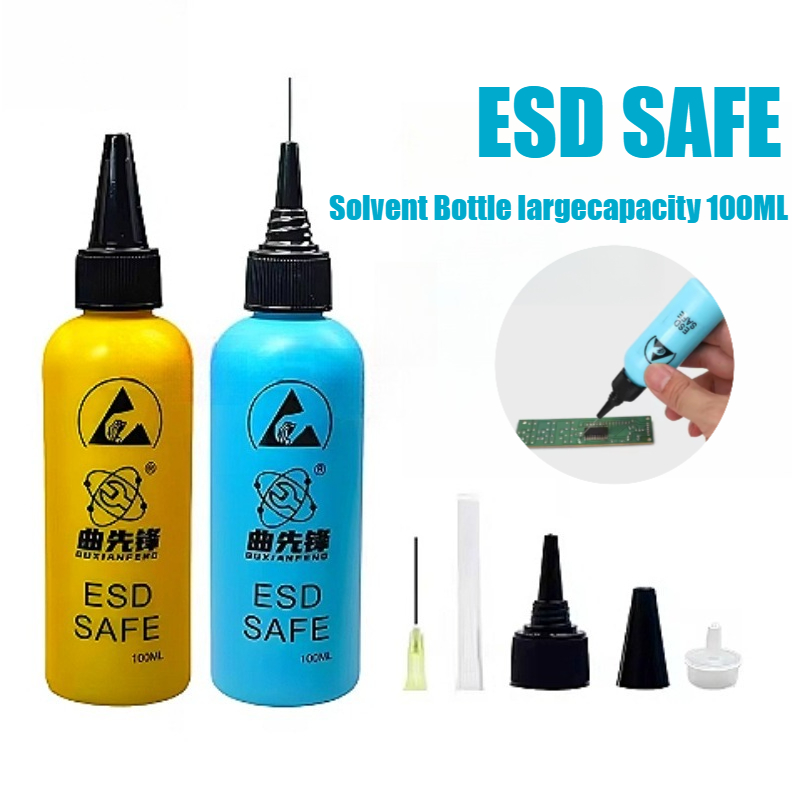 Power Tools Yellow - 100ML ESD Dispenser Plastic Solvent Bottle