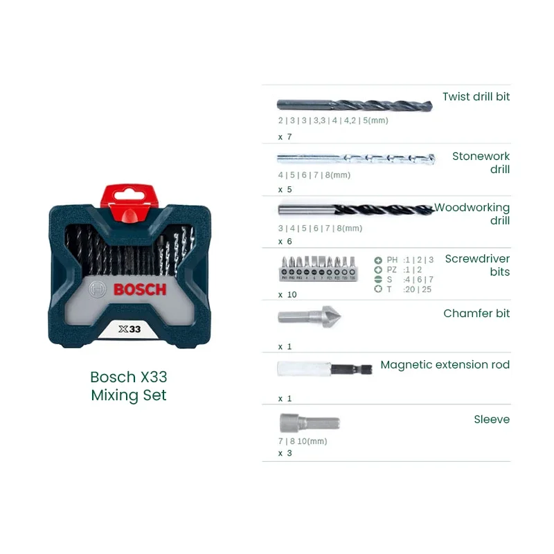 Bosch X33 Drill Bit Screwdrive - Power Tools Bosch review and price