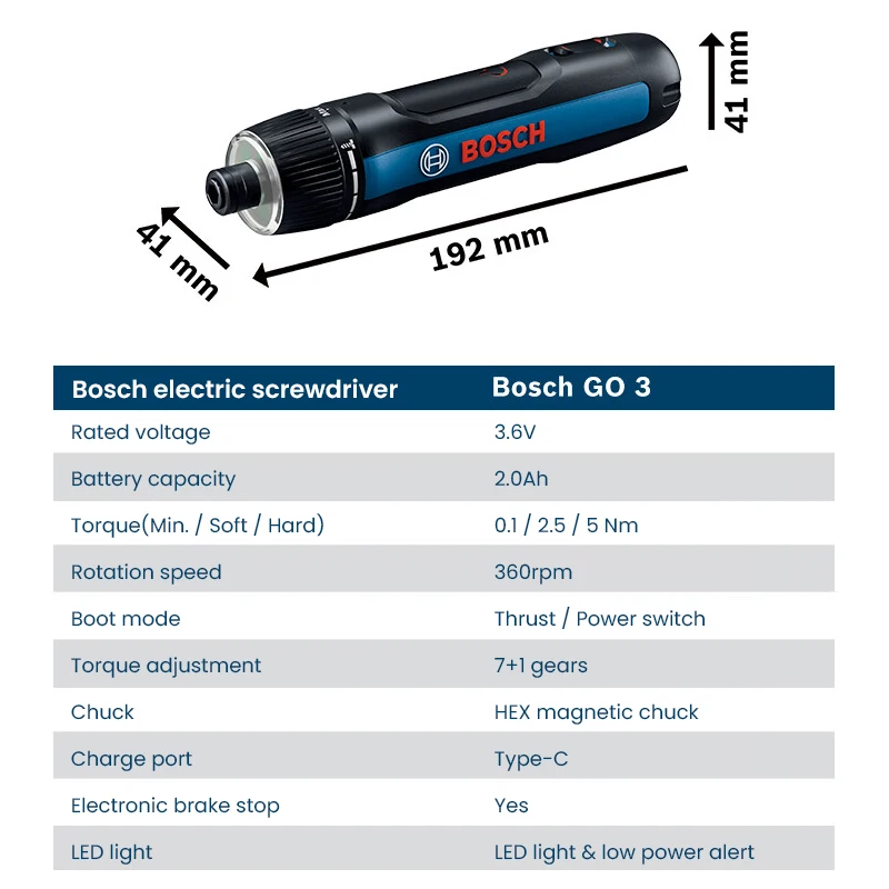 BOSCH Go 3 Electric Screwdrive - Power Tools Bosch review and price