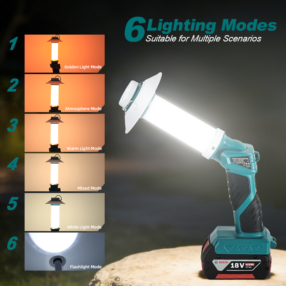 6 Modes Camping LED Flashlight - Power Tools Zoom review and price