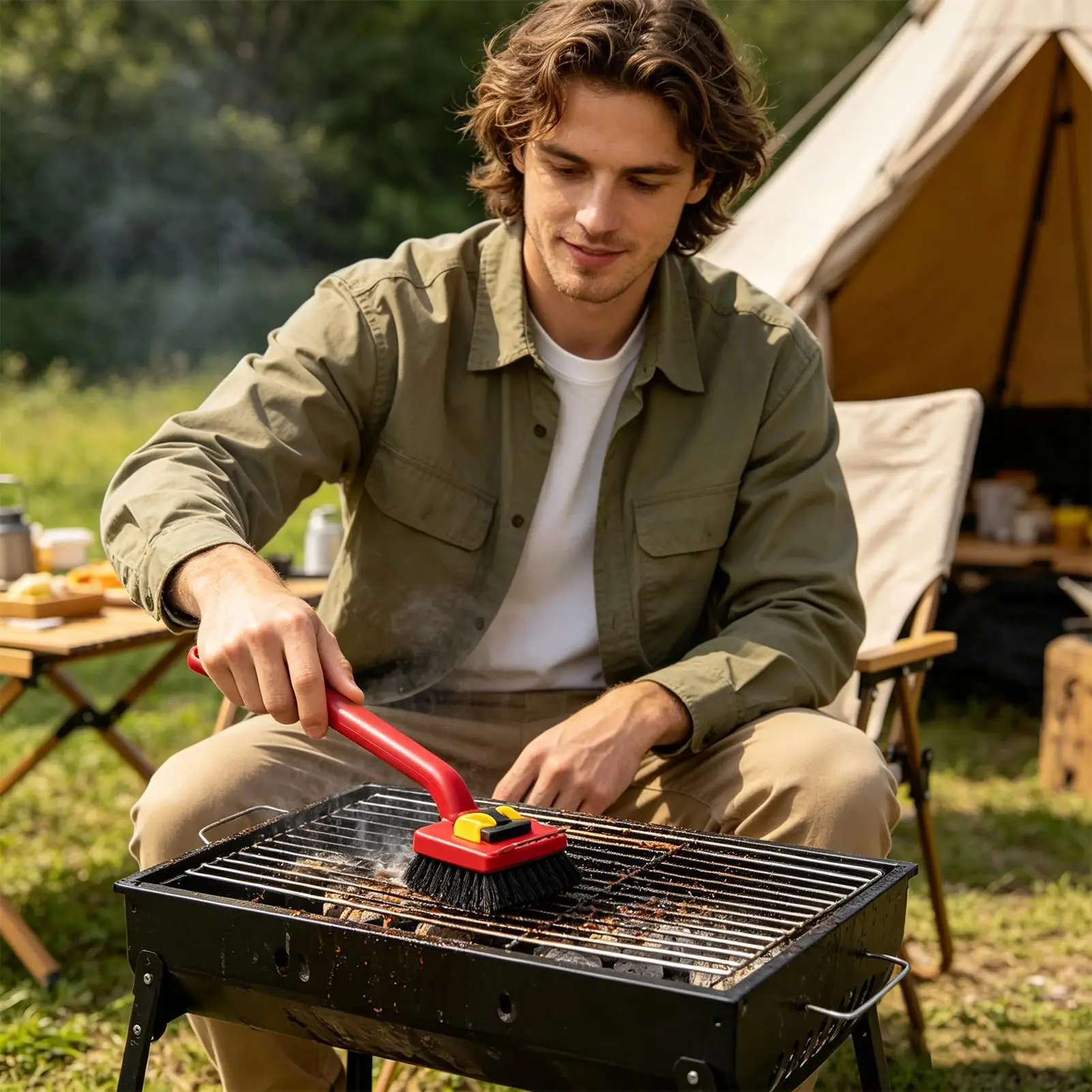 Long Handle Electric Grill Bru - Power Tools Red review and price