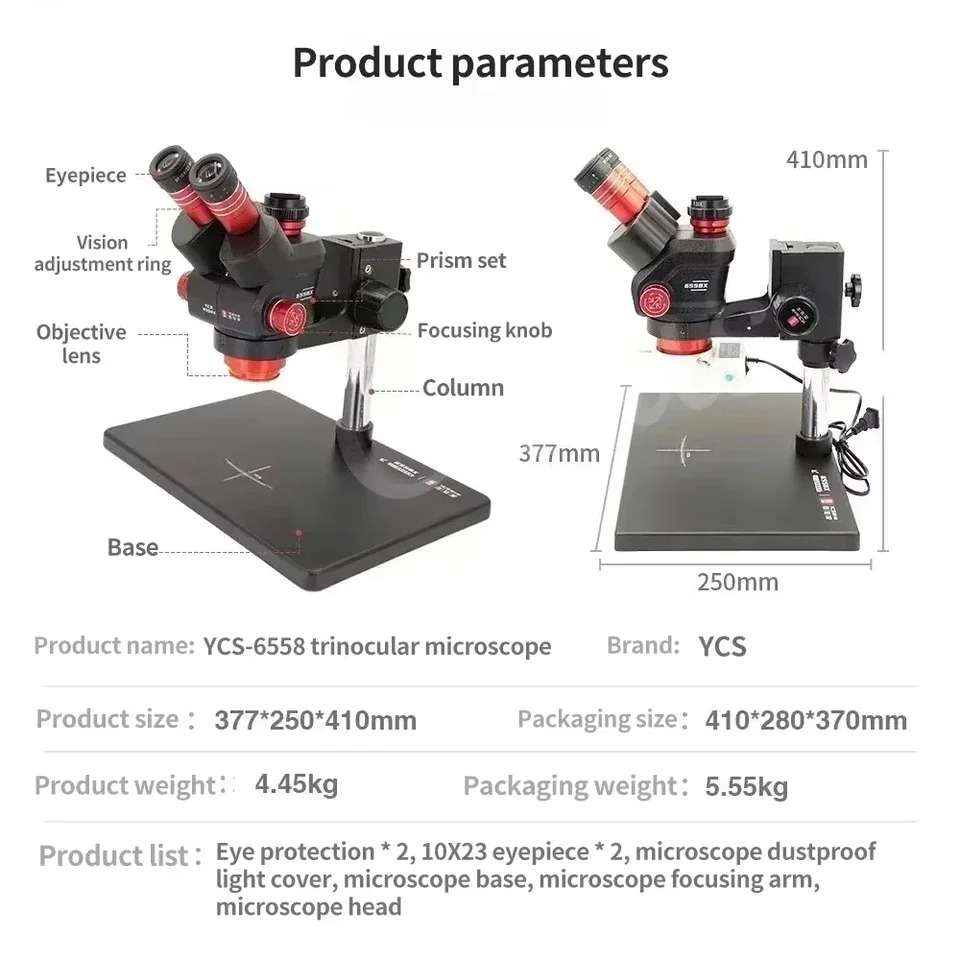 YCS 6558X Trinocular Microscop - Power Tools Zoom review and price