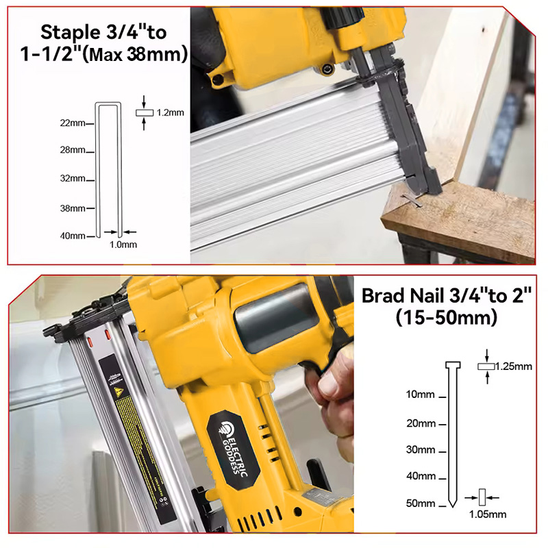 Brushless Electric Brad Nail G - Staple Gun Electric review and price